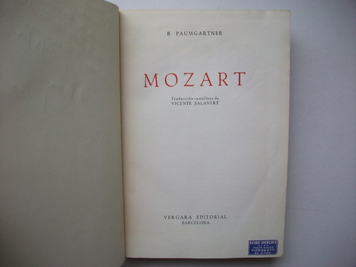 Mozart - Bernhard Paumgartner - Vergara Editorial