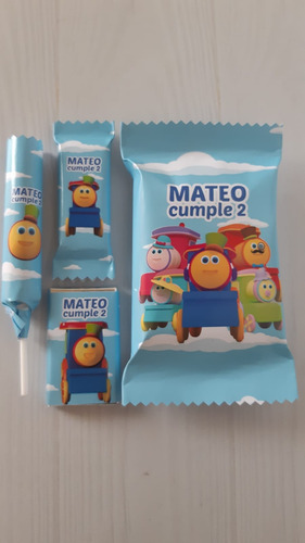 Golosinas Personalizadas Tren Bob Candy Bar 10 Nenes