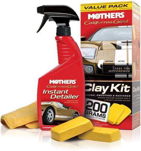 Mothers Kit Arcilla Descontaminadora Clay Kit Y Lubricante 