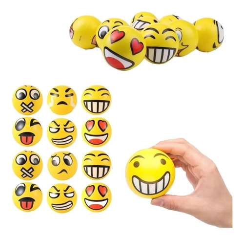 50  Pelotas Emoji Antiestres De Esponja Sueves