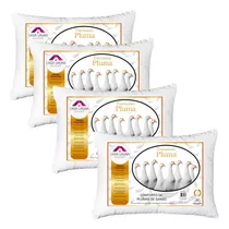 Comprar Kit 4 Travesseiros Macios Brancos Casa Laura Enxovais Pluma De Ganso Premium Hipoalergênico Eco Sustentavel Alto Confortável