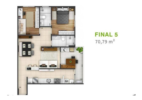 Imagem 2 de 20 de Apartamento Novo A Uma Quadra Da Praia Com 2 Dormitórios À Venda, 70 M² Por R$ 355.000 - Vila Guilhermina - Praia Grande/sp - Ap3510
