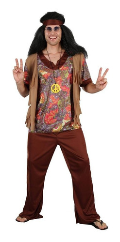 Disfraz Hippie Hombre Talla Única Halloween Adulto 891230