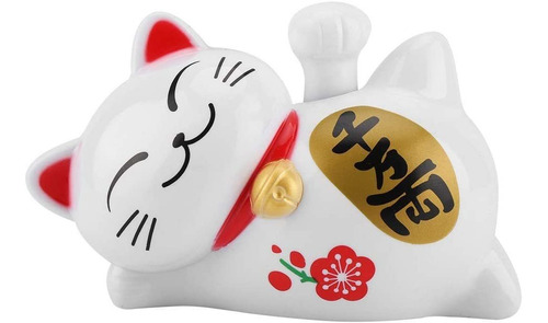 Luck Kitty Gato De La Buena Suerte Maneki Neko Solar Chino L