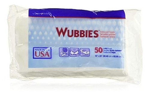 Graham Wubbies - Toallas En Relieve (50 Unidades, 12.0 X 24.