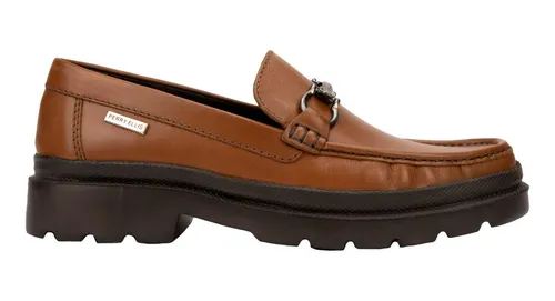 Zapato Casual Oxford Perry Ellis 6580 Tabaco Para Hombre Env o