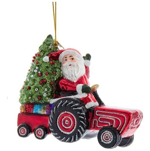 Noble Gems En Tractor Adorno De Navidad De Vidrio Nb1678