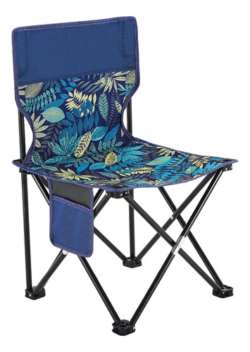 Silla Plegable Portátil Al Aire Libre Pesca Camping Azul S