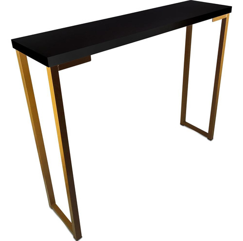 Aparador Para Sala Quarto Nova Jersey - Dourado Cor Dourado/preto