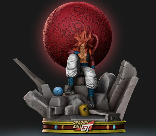 Dragon Ball Gt Gogeta Diorama Archivo Stl Para Impresion 3d