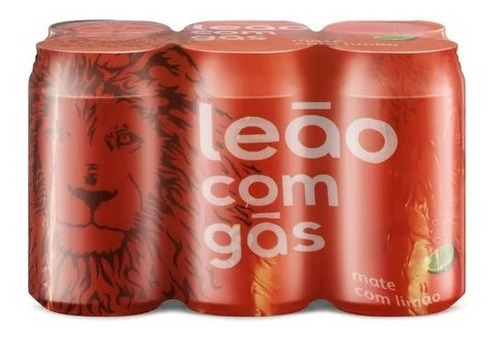 Chá Leão Com Gás Sabor Mate Com Limão - Pack 12 Latas 29