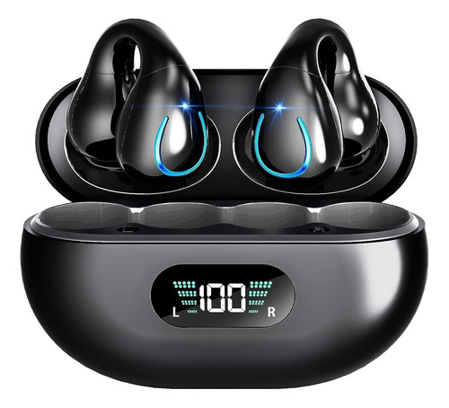 Auriculares Bluetooth Yyk-q71 Con Clip Para La Oreja, Negro