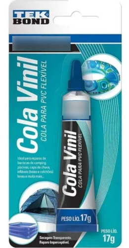 Kit Cola + Lona Para Reparo Remendo De Toldo Piscina Barraca Cor Transparente