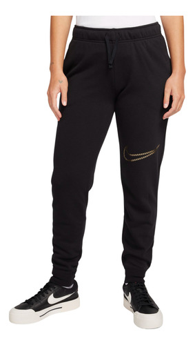 Pantalón Nike Sportswear Club Fleece Mujer Negro