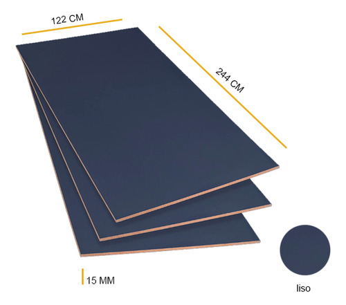 Melamina Mdf 15 Mm 2c Azure