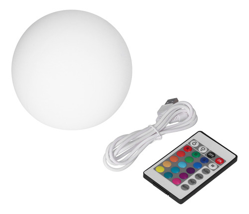 Lámpara Led Tipo Bola Recargable, 24 Teclas, Rgbw, 16 Colore