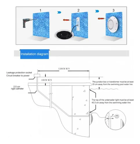 Foco Led Piscina Con Control Remoto 18w Color 12v Rgb