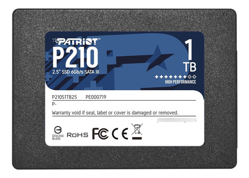 Disco sólido interno Patriot P210S1TB25 1TB preto
