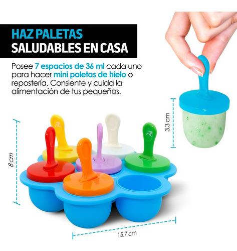 3 Molde De Silicón, 23 Paletas De Hielo Y 100 Palos