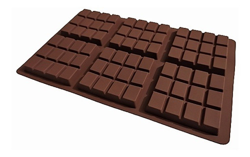 Molde Barras Tabletas Chocolatina Cuadros Silicona Flexible 