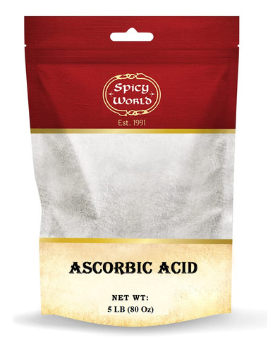 Spicy World Polvo De Vitamina C De Acido Ascorbico 5 Lb - Su