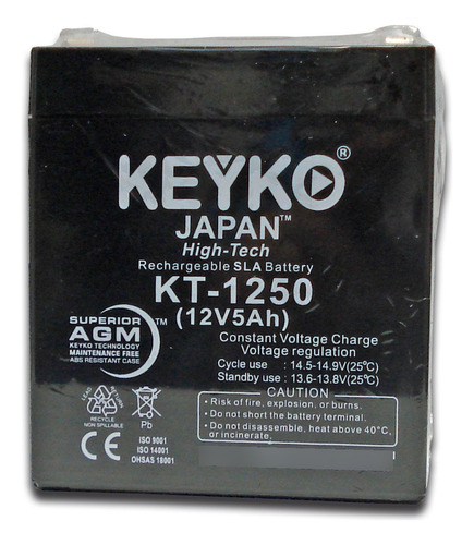 Batería Genuina 12v 5ah Keyko Kt-1250