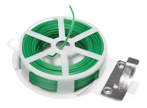 Set 2 Rollo 20 Mt. Alambre Amarra Plantas Plastificado