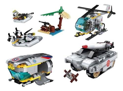 Figuras Encastrables Combat Zone Fire Cantidad De Piezas 114 Versión Del Personaje Stealth Underwater