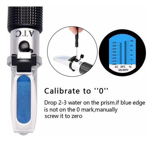 Refractómetro De Salinidad Para Agua De Mar Y Pesca Marina