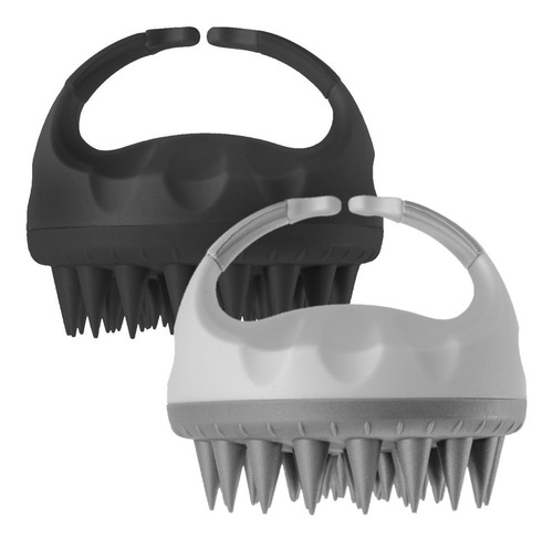 Cepillo Masajeador De Cuero Cabelludo P/ducha Silicona 2pcs