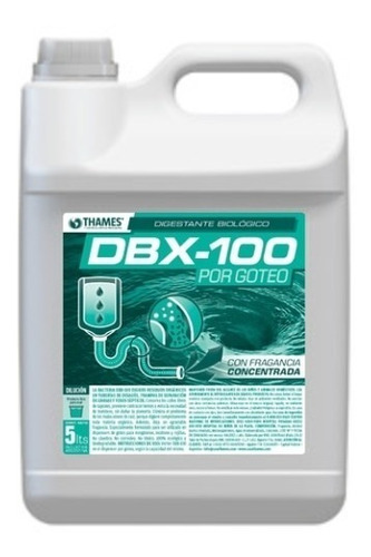 Desodorante Y Digestante Biológico  Dbx-100 P/goteo X 5 Lts.