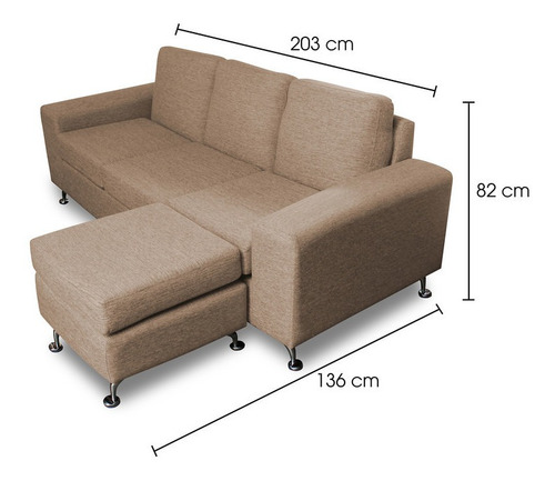 Mueble Seccional Casabella New Orleans + 2 Puff