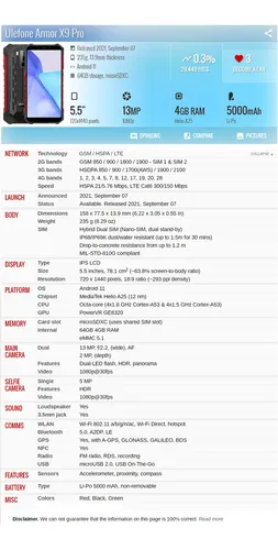 Ulefone Armor X9 Pro 4gb 64gb Dual Sim Duos