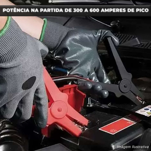 Imagem 5 de 5 de Kit Auxiliar De Partida Bateria Portátil Veicular Emergência