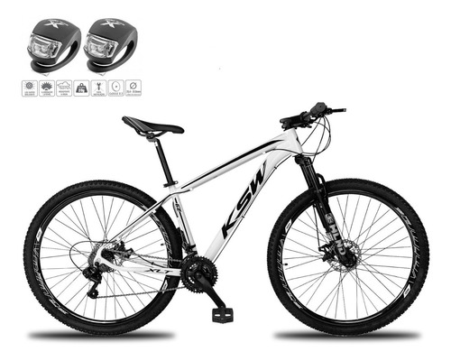Bicicleta Aro 29 Ksw 27v Deore Freio Hidraulico Trava Guidão