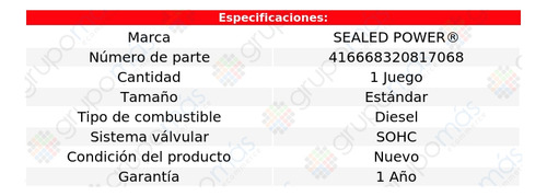 Set Bujes Árbol Levas Std Crafter Van 08 A 12 Sealed Power