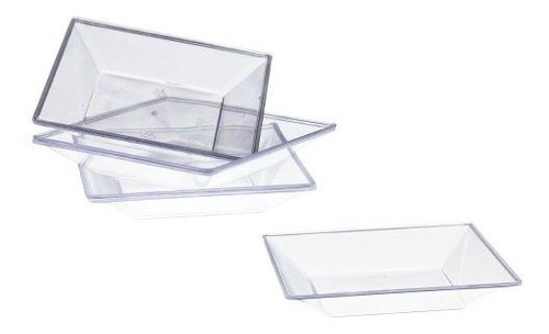 Las Placas De Plástico Exquisita Mini Plaza Aperitivo - 100 