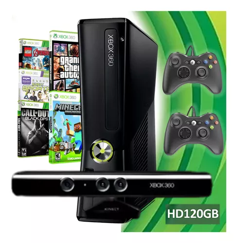 Console Xbox 360 Slim Branco 4GB + Controle Com Fio Seminovo (Com