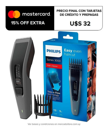 Maquina De Cortar Pelo Philips Hc3520 Inalambrica