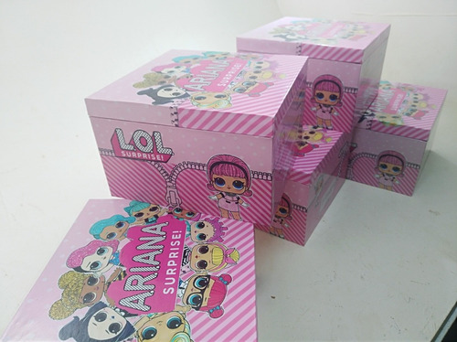 Sorpresitas Infantiles Caja De Madera Personalizados 20u