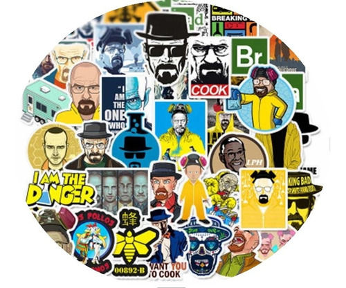 Set Sticker Breaking Bad - Decorativo Stickers Skateboard 50