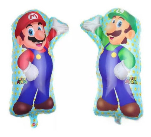 Globos Mario Bros Y Luigi. Cumpleaños,.