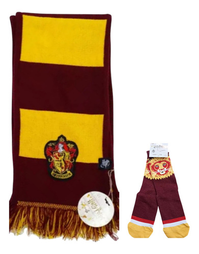 Bufanda + Media Gryffindor Combo Harry Potter Oficial Combo Bufanda Mas Media