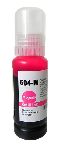 Tinta Refil Compatível Magenta 504 T504320al L4150 L4160