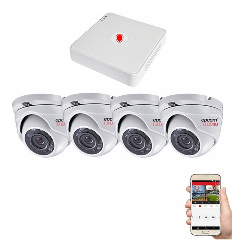 Kit Cctv Circuito Cerrado 4 Camaras Vigilancia Hd Epcom Ec