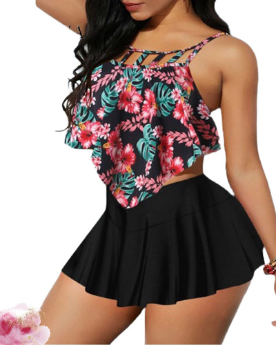 Hermosas Mallas Tiro Alto, Tankini Con Pollera Hasta 2xl 