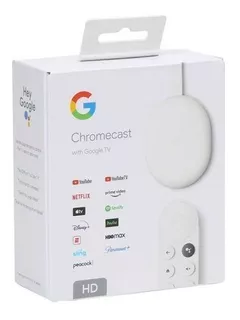 Chromecast 4° Google Tv Full Hd 8gb Blanco + Fuente 110-220v