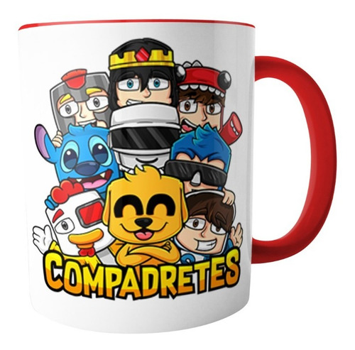 Tazón Taza Mug Compadretes Diamantito Mike Compas