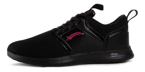 Imagen 2 de 6 de Tenis Deportivo Karosso B-114 Negro Fiusha Mujer