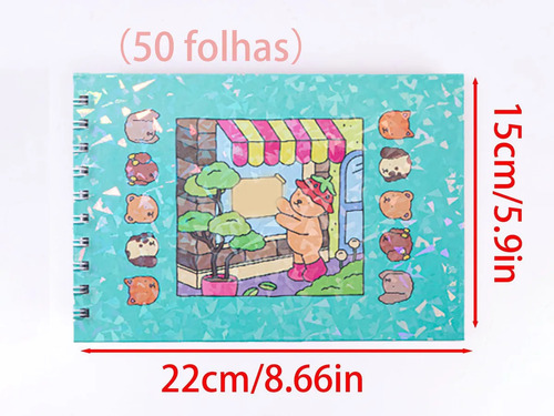 Libro De Colorear De Dibujos Animados Para Niños, Tamaño A5,